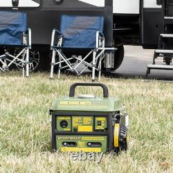 GAS POWERED PORTABLE GENERATOR 1000/900 WATT Oil Gas Mix Quiet Home RV Camping