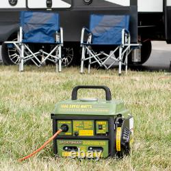 GAS POWERED PORTABLE GENERATOR 1000/900 WATT Oil Gas Mix Quiet Home RV Camping