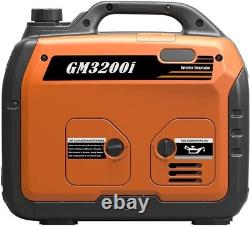 GENMAX 3,200-W Quiet Portable RV Ready Gas Powered Inverter Generator, CO Sensor