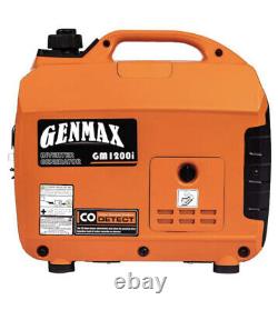 GENMAX Gasoline Powered Inverter Generator 1200 Watt Recoil Start 57 cc Engine
