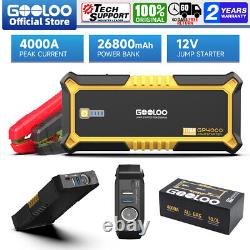 GOOLOO Car Jump Starter Power Bank 4000A Portable Lithium Battery Pack Jump Box