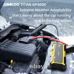 GOOLOO Car Jump Starter Power Bank 4000A Portable Lithium Battery Pack Jump Box