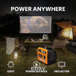 Gas Powered 3500 Watt Portable Inverter Generator Super Quiet 58 dB Home Backup