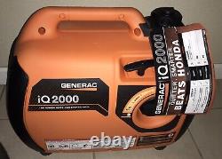 Generac iQ2000 2000 Watt Inverter Portable Generator NWOB WithExtras