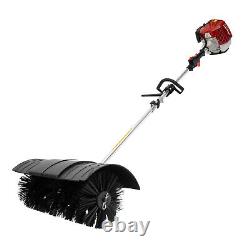 Handheld Gas Power Broom Sweeper Artificial Driveway Turf Grass Brush Portable