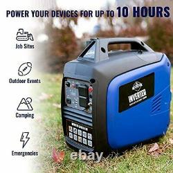 Hike Crew 2,250-W Super Quiet Portable Gas Powered Inverter Generator with Cover