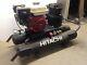 Hitachi 8 Gal Air Compressor 5.5 Hp Honda Gas Powered Portable Wheelbarrow Used