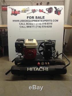 Hitachi 8 gal Air Compressor 5.5 hp Honda Gas Powered Portable Wheelbarrow USED