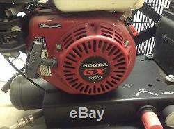 Hitachi 8 gal Air Compressor 5.5 hp Honda Gas Powered Portable Wheelbarrow USED