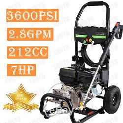 Homdox 3,600 PSI 2.8 GPM 7hp Gas Power Portable Pressure Washer, Brand New