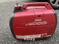Honda Eu2000 2000w 120v Portable Inverter Generator Runs Great Gas Generator