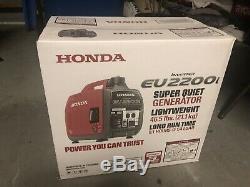 Honda Eu2200i Gas Powered Inverter Quiet Generator Fast Shipping NO RESERVE