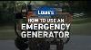 How To Use An Emergency Generator Severe Weather Guide