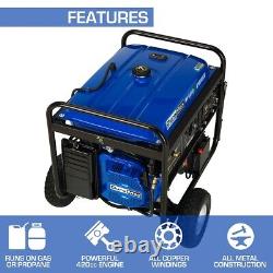 Hybrid PowerMax 8,500-Watt 420cc Electric Start Dual Fuel Portable Generator