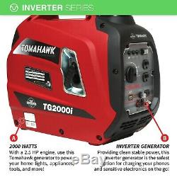 Inverter Generator 2000 Watt Super Quiet Portable Gas Power Residential Home Use