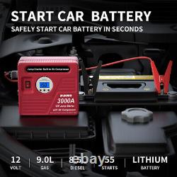 JF. EGWO 3000A Car Jump Starter With Air Compressor Power Bank Portable Charger
