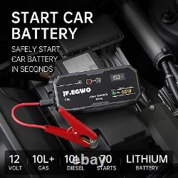 JF. EGWO Fast-Charging Car Jump Starter Power Bank 4000A Battery Charger Lithium