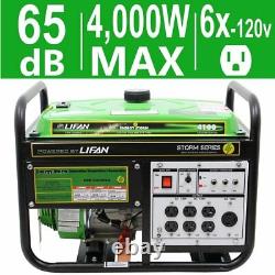 Lifan Energy 4100-W Quiet Portable Gas Powered Generator Home Backup RV Camping