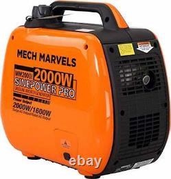 Mech Marvels 2000-W Quiet Portable Gas Powered Inverter Generator Home Backup RV