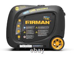 New FIRMAN WH02942 3200/2900W Dual Fuel Inverter Portable Generator Gas Propane