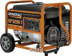 New Generac 5982 Gp3250 3250 Watt Gas Powered Wheeled Generator New Sale 9417585