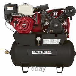NorthStar Portable Gas-Powered Air Compressor Honda GX390 OHV Engine 30Gal Tank