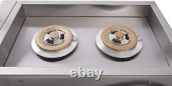 Outdoor Kitchen Built-In Double Side Burner for BBQ Island, Includes Natural Gas