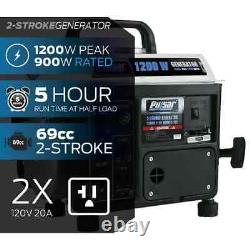 PG1202SA 1200 Peak Watt, 900 Running Watt Portable 2-Cycle Gas Powered Generator