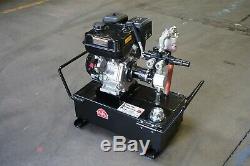 PHP Electric Start Gas Power Portable Hydraulic Pump System 10 gal 4gpm 2300psi
