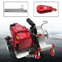PORTABLE 35.8cc WINCH Gas-Powered Capstan Winch, Power of 1543.3Ib Towing Tool