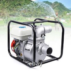 Portable 210CC Water Transfer Pump Set Kit 60m3/h 3in Suction Gas Power Pump New