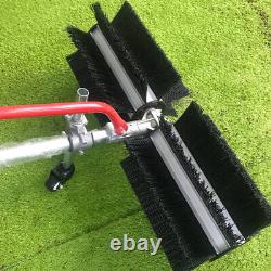 Portable Artificial Grass Gas Power Walk Behind Sweeper Turf Snow Cleaning Tool