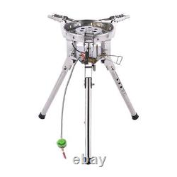 Portable Camping Stove Hiking High-power Windproof Gas Stove Lifting Fiery Parts