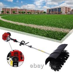 Portable Gas Artificial Grass Brush Power Broom, Handheld Turf Lawn Sweeper 52CC