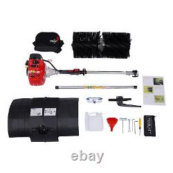 Portable Gas Artificial Grass Brush Power Broom, Handheld Turf Lawn Sweeper 52CC