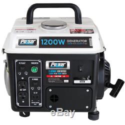 Portable Gas Generator RV Camping Power Small Quiet Gasoline 1200 900 W 72 cc 2S