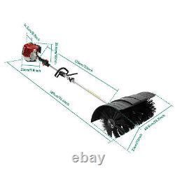 Portable Gas Power Handheld Sweeper Air Cooled Broom Driveway Walkway Cleaning