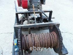 Portable Gas Power Winch for Gold Mining Dredge Recovery Logging