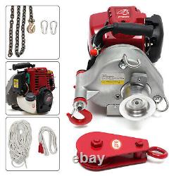 Portable Gasoline Gas-Powered Capstan Winch 1543.3Lb Pulling Capacity