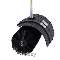 Portable Handheld Gas Power Broom Sweeper Artificial Grass Clean Nylon Brush