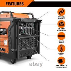 Portable Inverter Generator, 9000W Super Quiet Gas Powered Engine with Parall