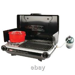 Portable Outdoor Propane Gas Camping Stove 2-Burner Camp Cooker Grill Tabletop