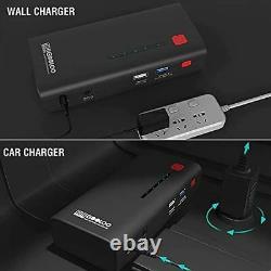 Portable Power Bank Charger, and Jumper Cables for Up to 7.0L Gas or 5.5L Diesel