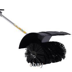 Portable Power Gas Broom Sweeper 52cc 2.3HP Gas Power Turf Driveway Grass Clean