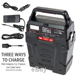Portable Power Station 155Wh Gas Free Generator Rechargeable by Solar Panel, W