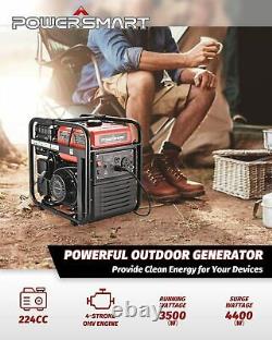 PowerSmart 4,400-W Super Quiet Portable RV Ready Gas Powered Inverter Generator