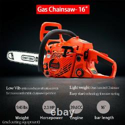 Powerful Gasoline Chainsaw 16 Bar 39.6cc 2-Cycle Portable Gas Powered Chain Saw