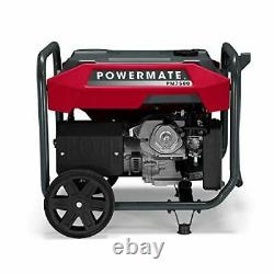 Powermate P0081600 Gas Generator 7500 Watt 49 ST, Powered by Generac, Red, Black