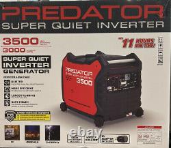 Predator 3500 W Quiet Portable Gas Powered Inverter Generator with Electric Start