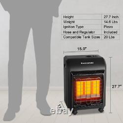 Propane Heater, Thermomate 18,000 BTU Portable LP Gas Heater with 3 Power Settin